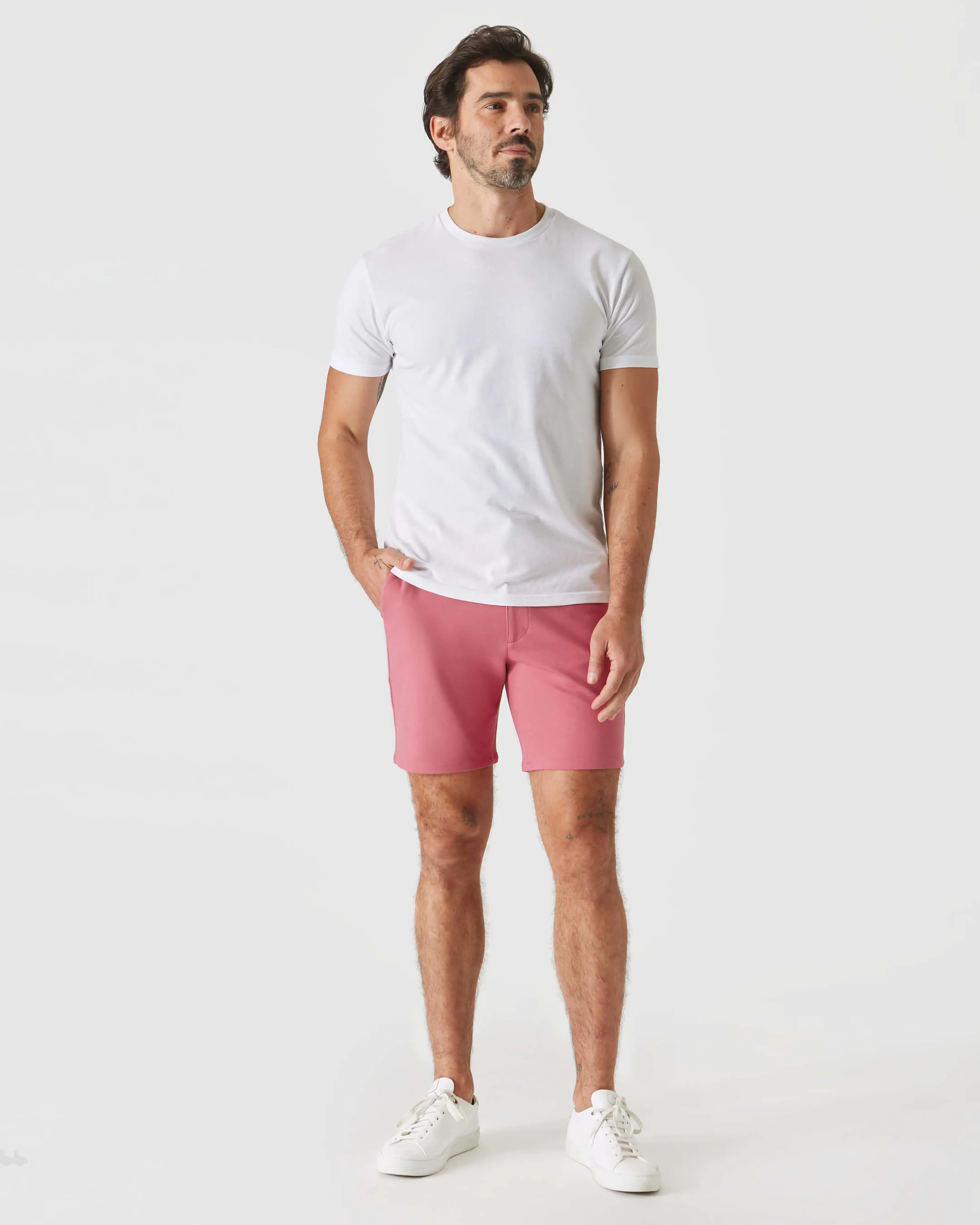 7" Rosewood Comfort Knit Chino Shorts