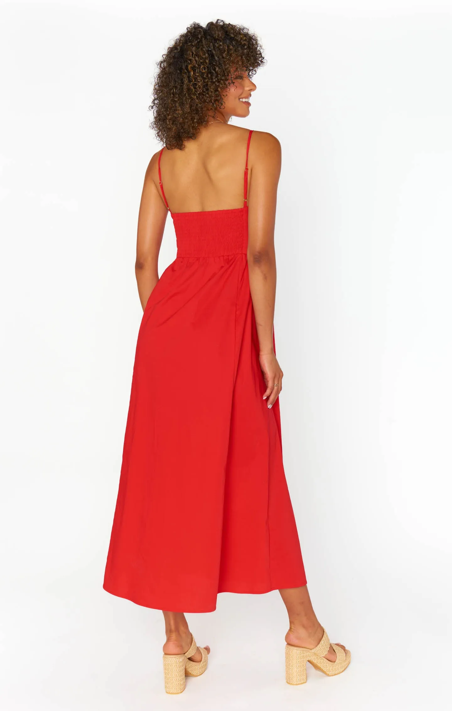 Allegra Midi Dress | Cherry Poplin