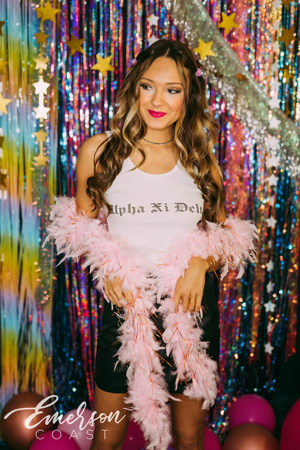 Alpha Xi Delta 90s Bid Day Ribbed Tank