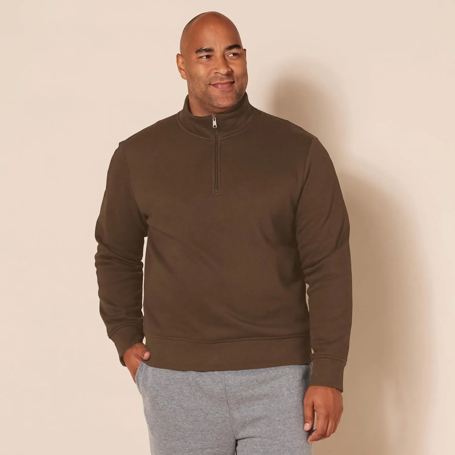 Amazon Essentials Men's Long-Sleeve Quarter-Zip Pullover Fleece Sweatshirt