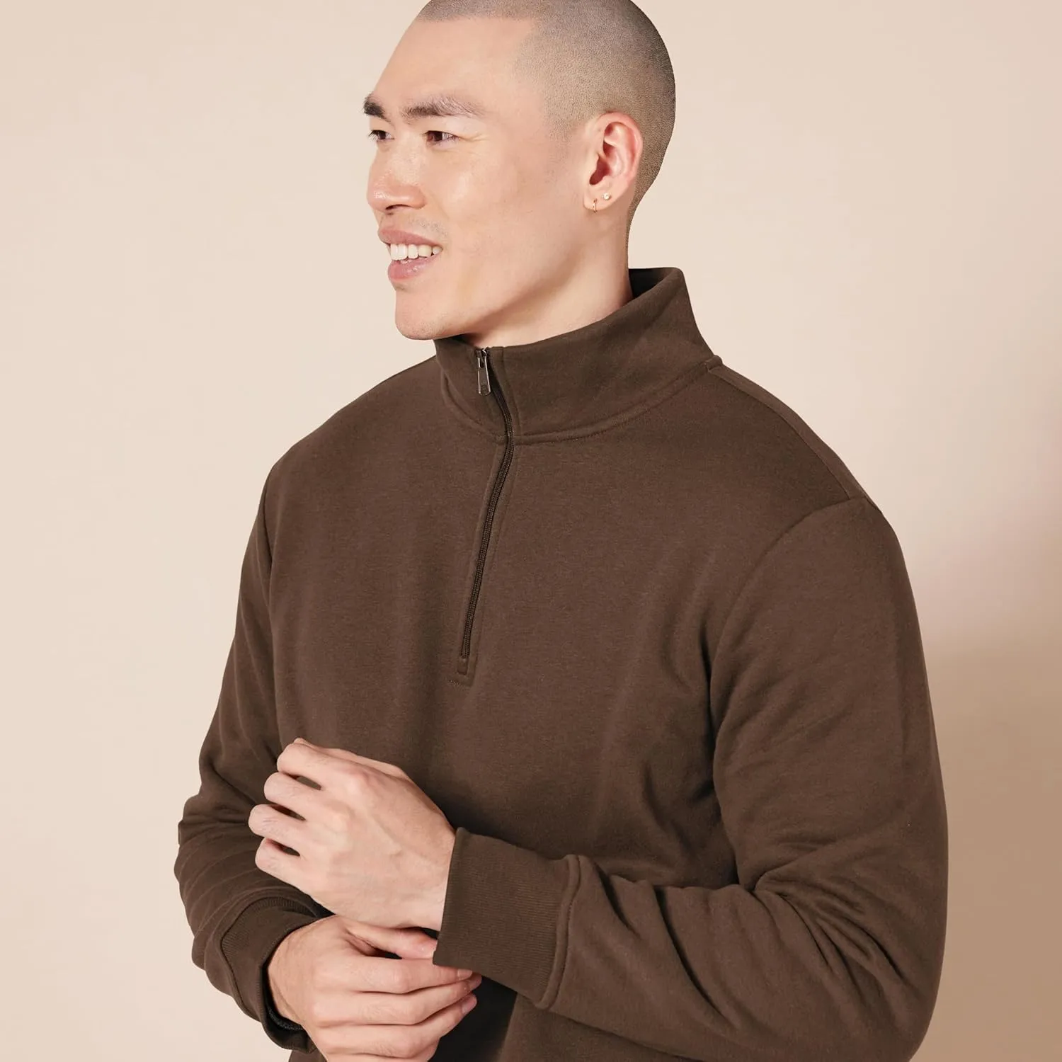 Amazon Essentials Men's Long-Sleeve Quarter-Zip Pullover Fleece Sweatshirt