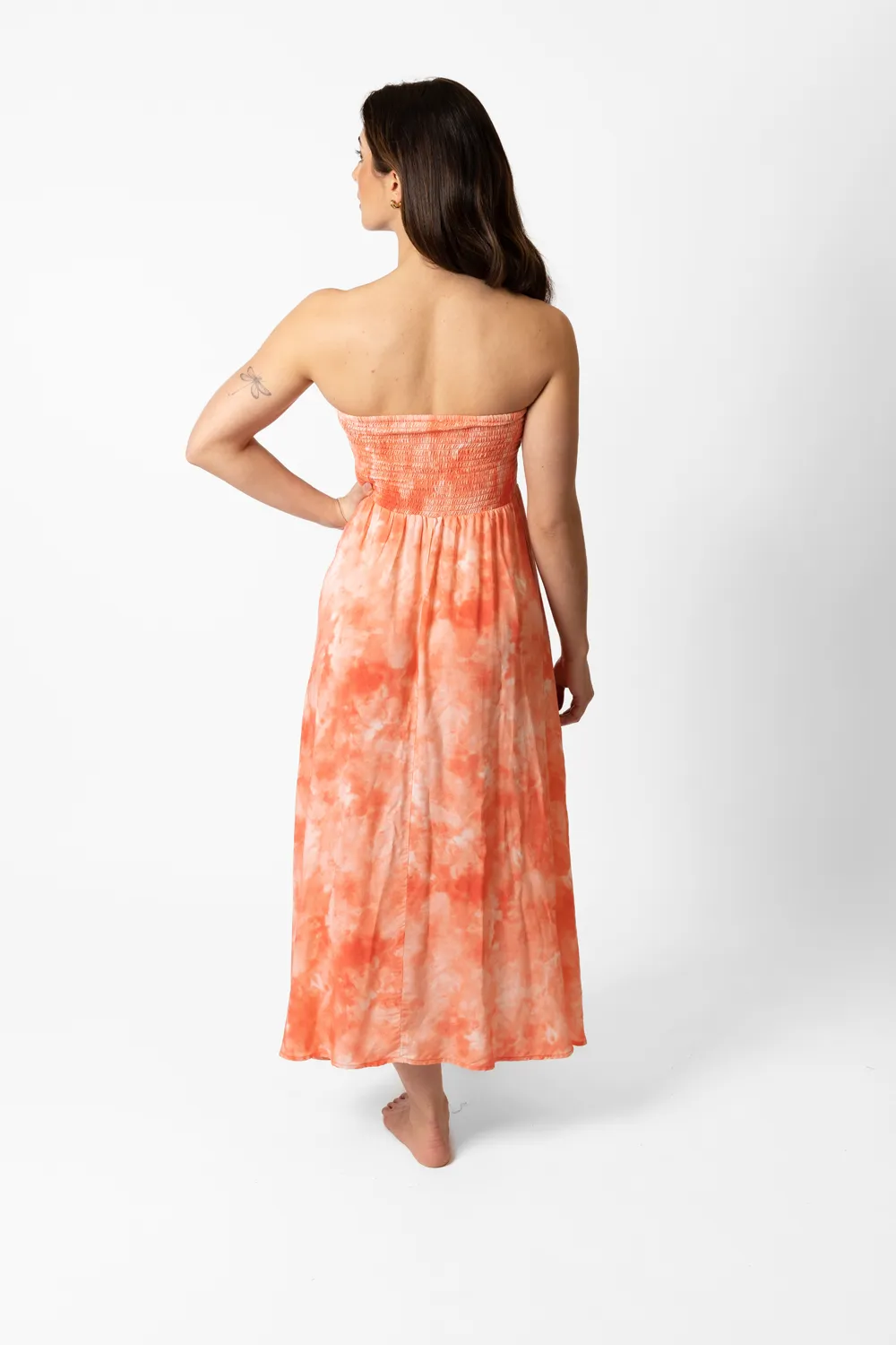 Aquarelle Tie Dye Convertible Bandeau Dress