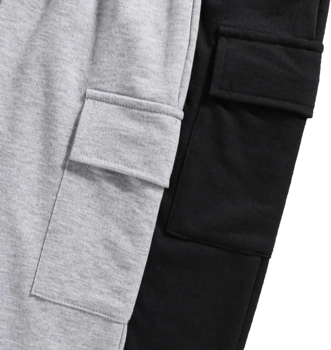 Boys Casual Pants-Solid Color Soft Trousers Jogger Pants-Toddler Boys 2 Pack Sweatpants Set (3-7T)