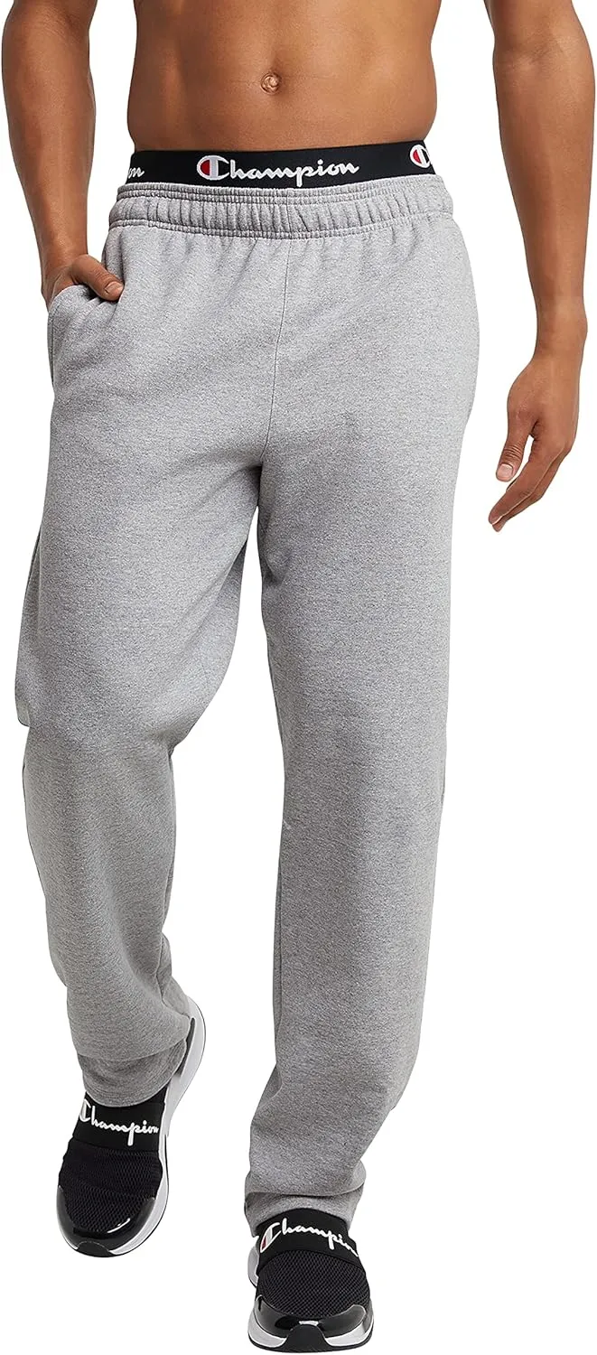 Champion Men's Sweatpants, Powerblend, Fleece, Open-bottom Sweatpants (Reg. Or Big & Tall)