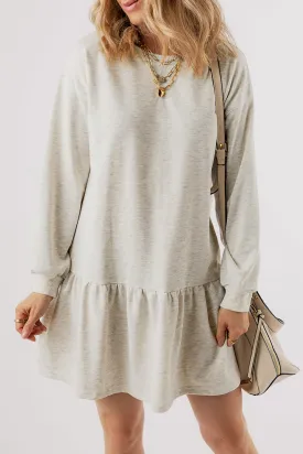 Charlee Puff Sleeve Ruffle Hem Mini Dress