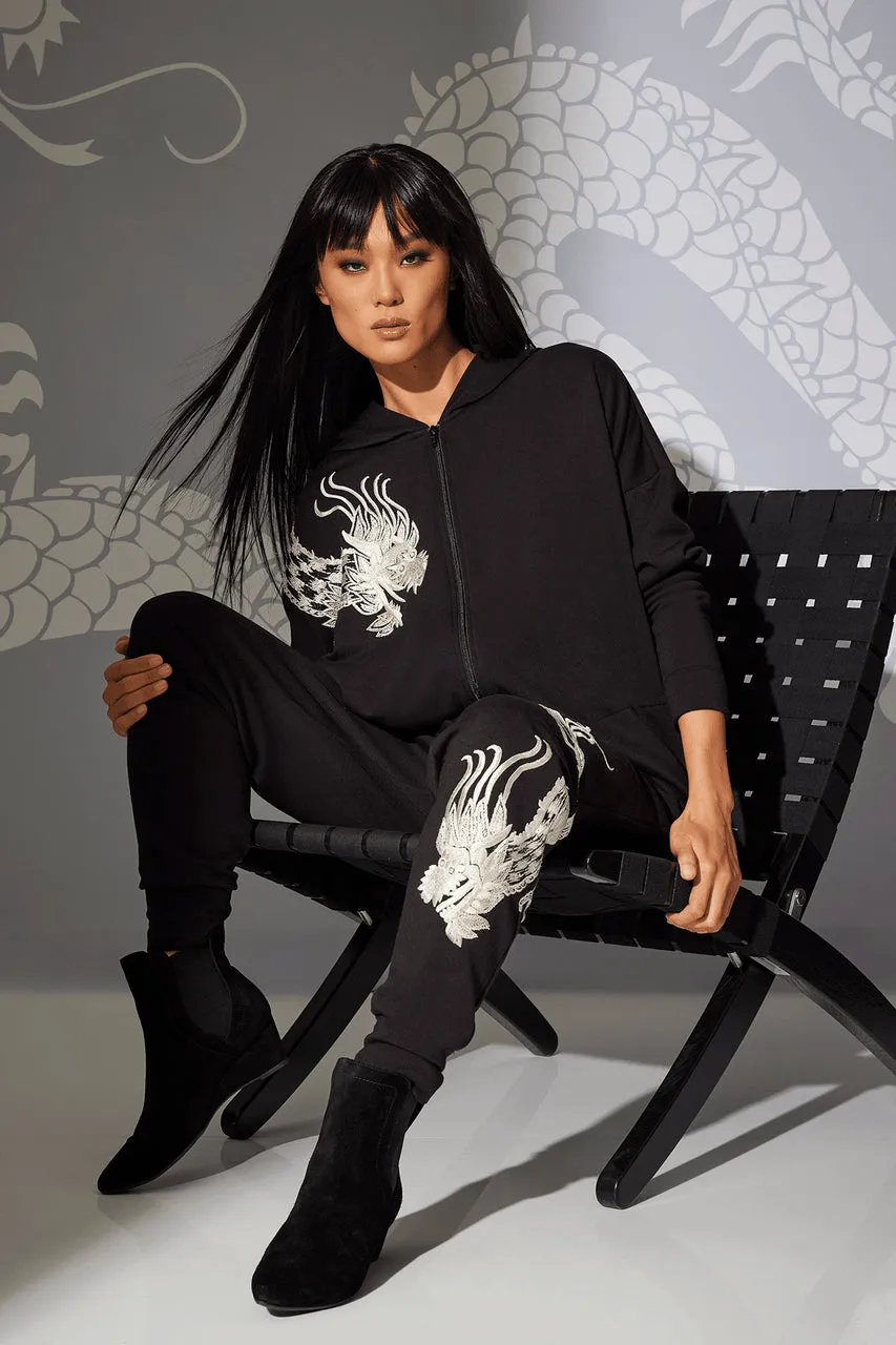 Cocoon Dragon Embroidered Jogger Pants