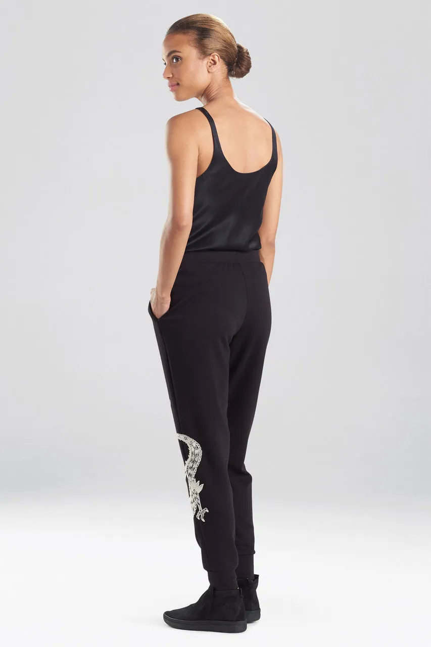 Cocoon Dragon Embroidered Jogger Pants