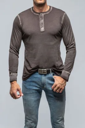Coronado Cotton LS Henley in Basalt