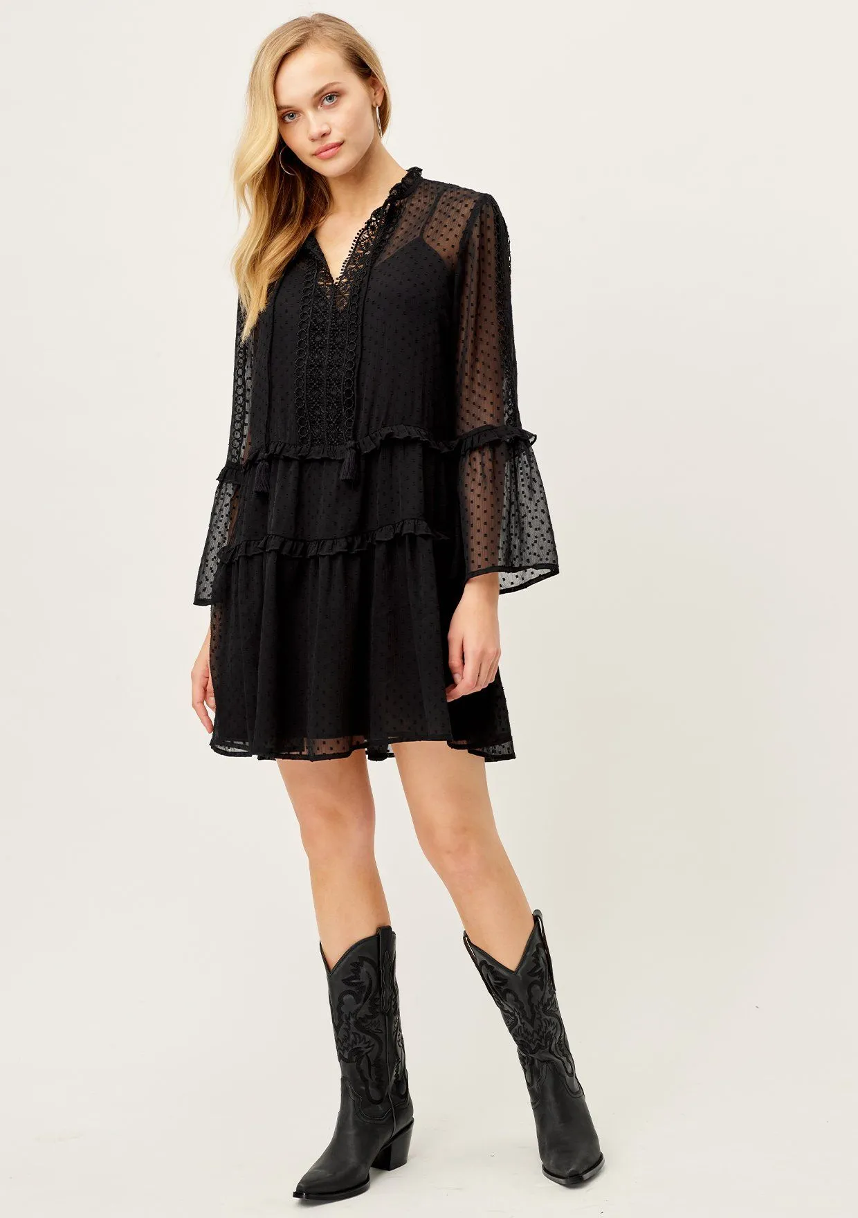 Daydreamer Sheer Bohemian Mini Dress