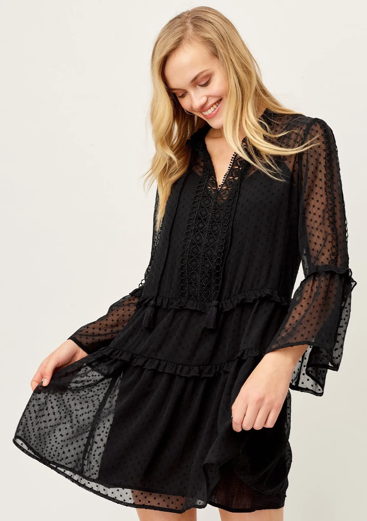 Daydreamer Sheer Bohemian Mini Dress