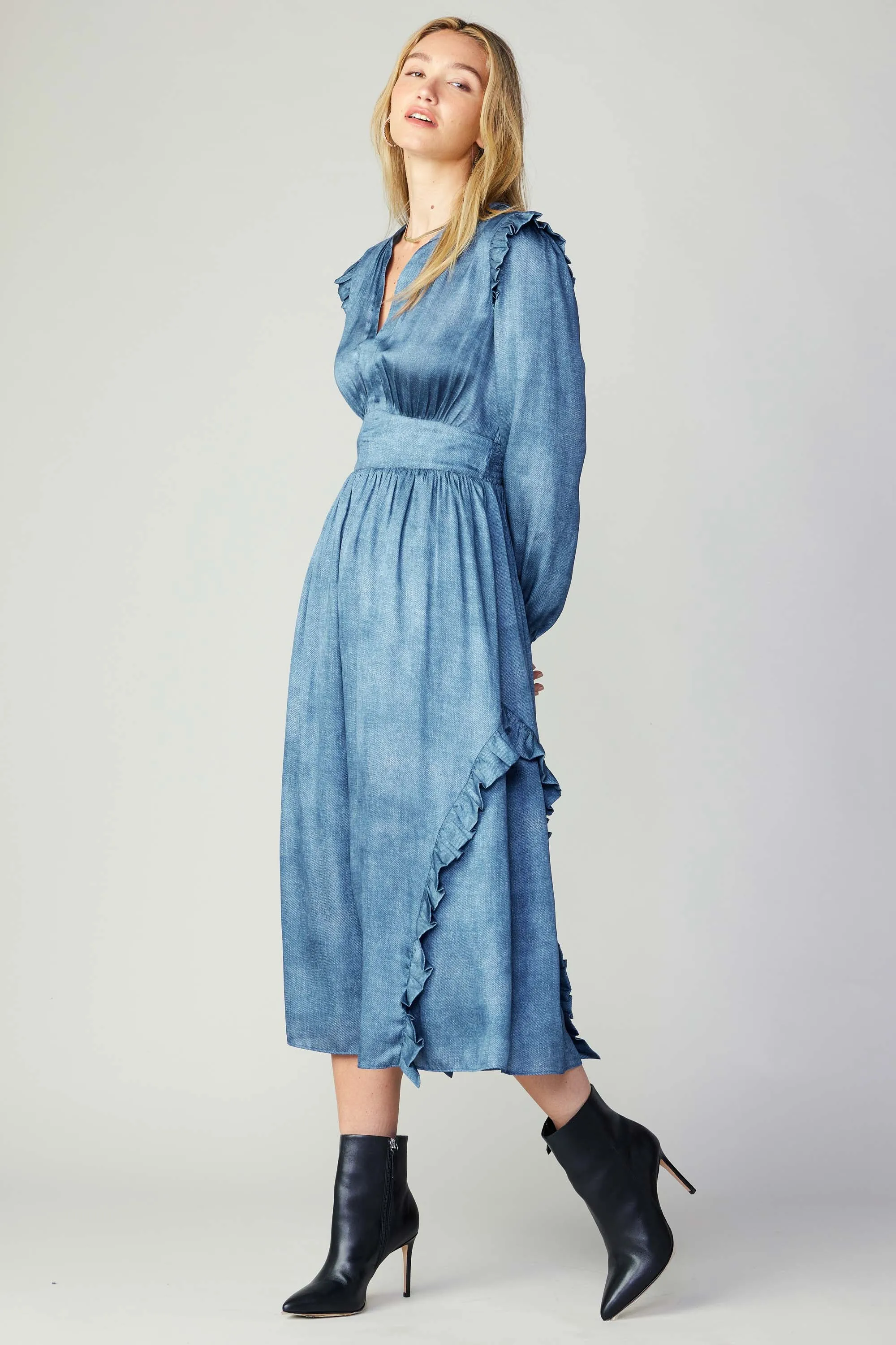 Emmaline Trompe L'oeil Midi Dress