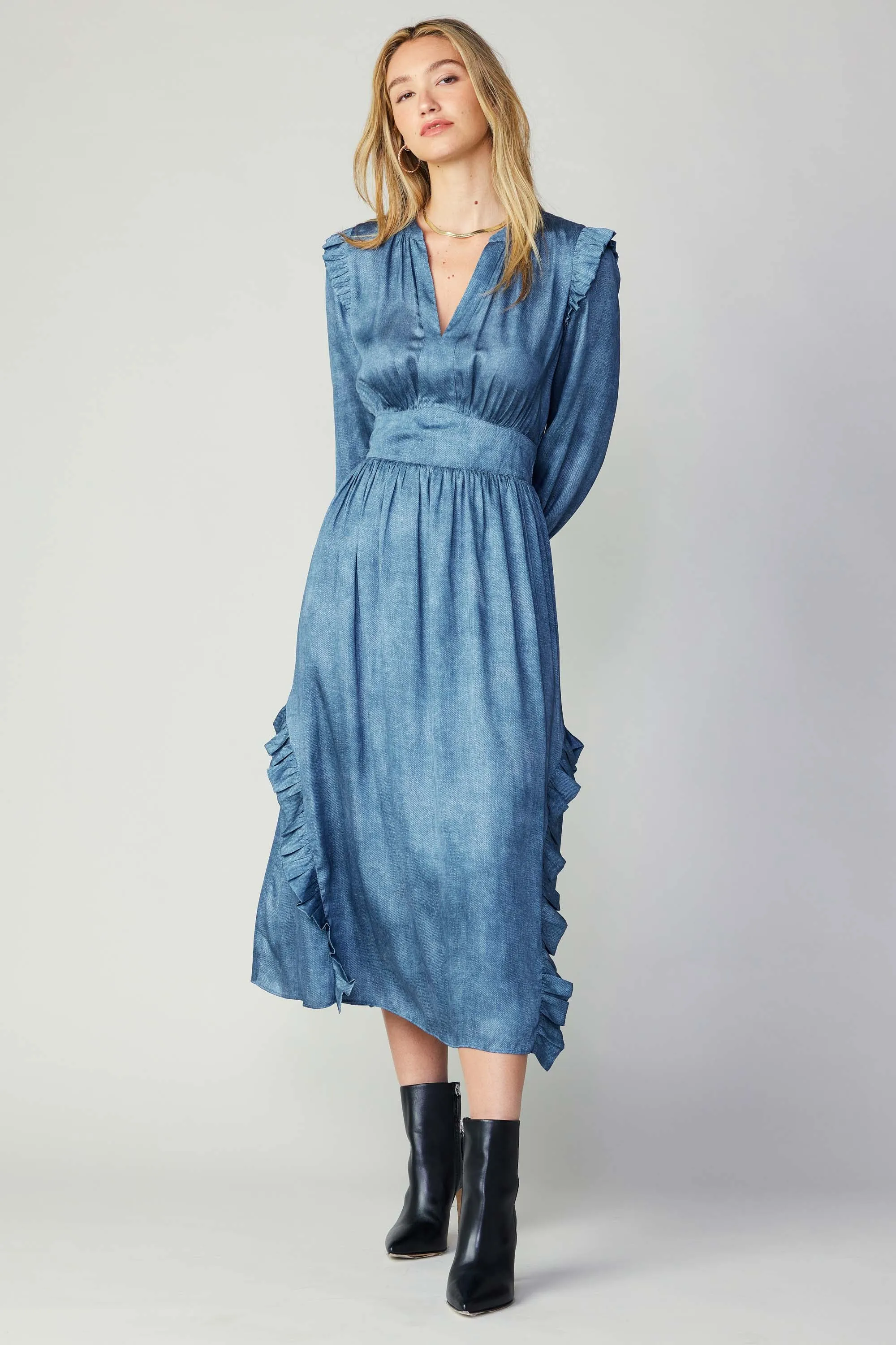 Emmaline Trompe L'oeil Midi Dress