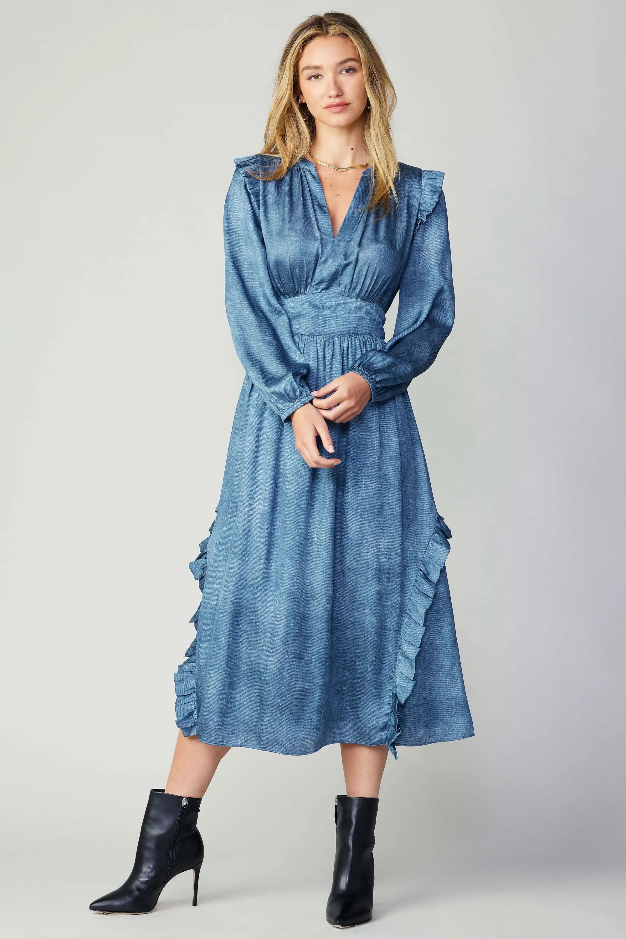 Emmaline Trompe L'oeil Midi Dress