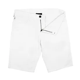 Emporio Armani - Cotton Twill Chino Shorts in White