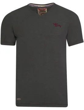 Essential V-neck T-shirt in Charcoal Marl - Tokyo Laundry