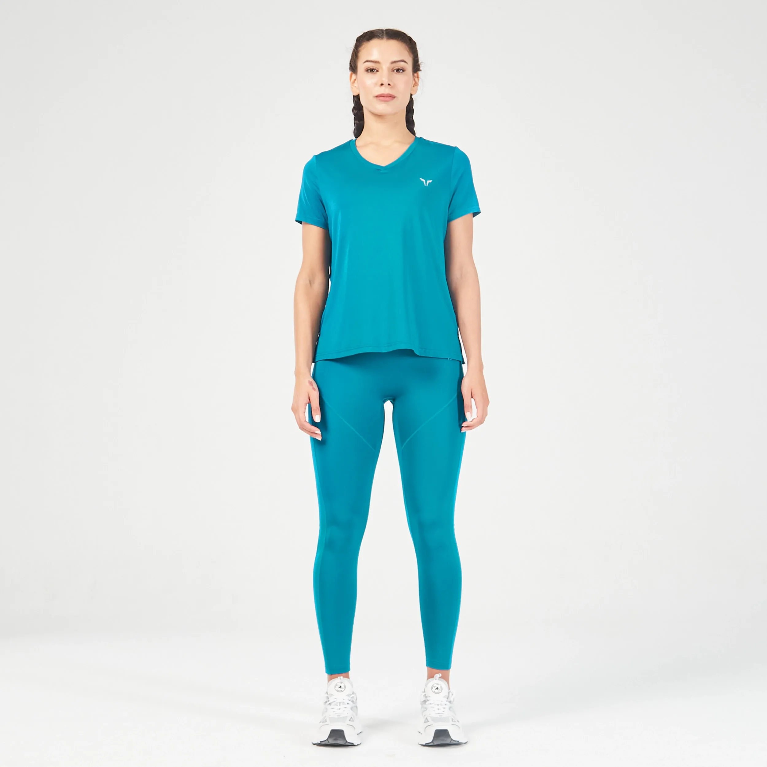 Essential V-Neck Tee - Deep Lagoon