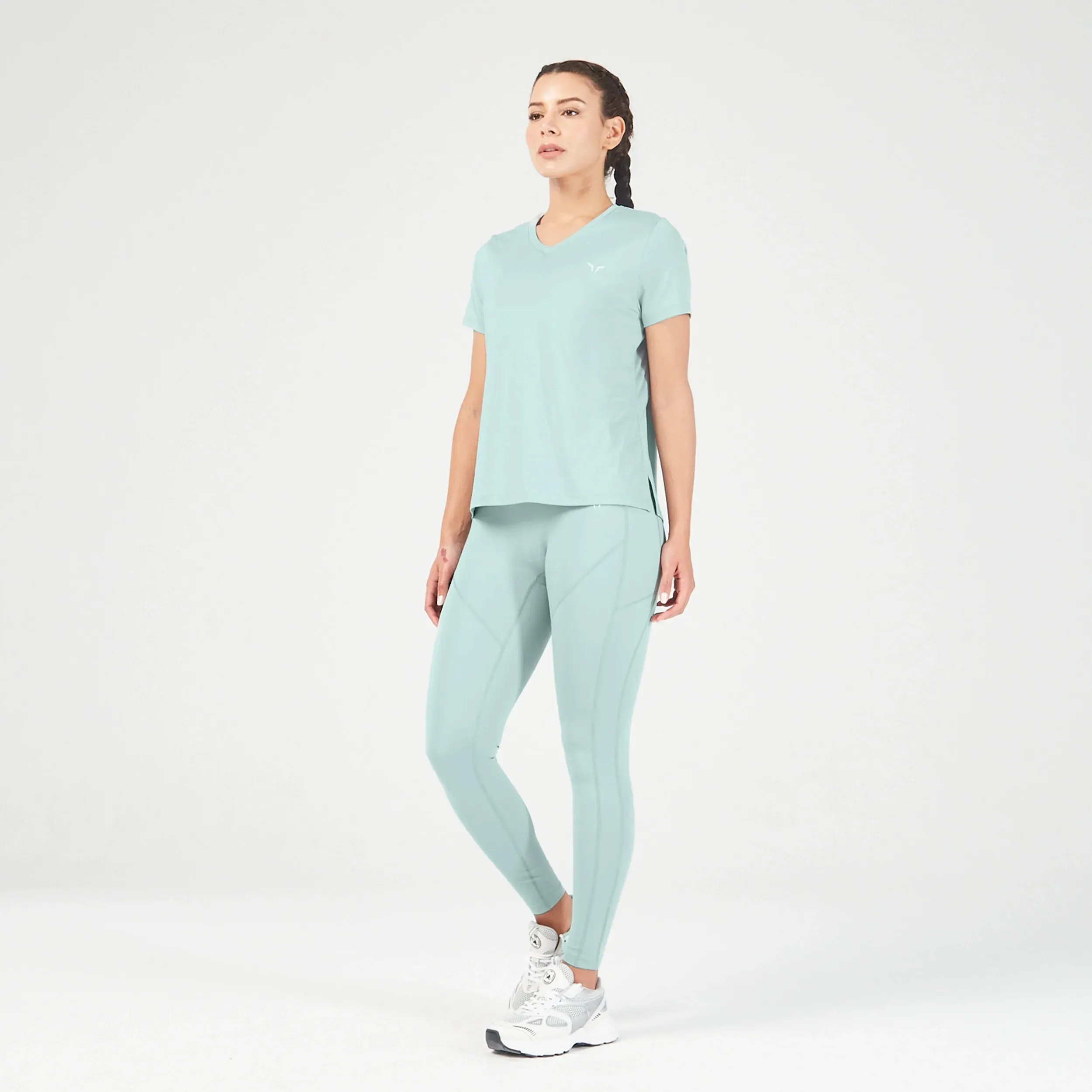 Essential V-Neck Tee - Grey Mist