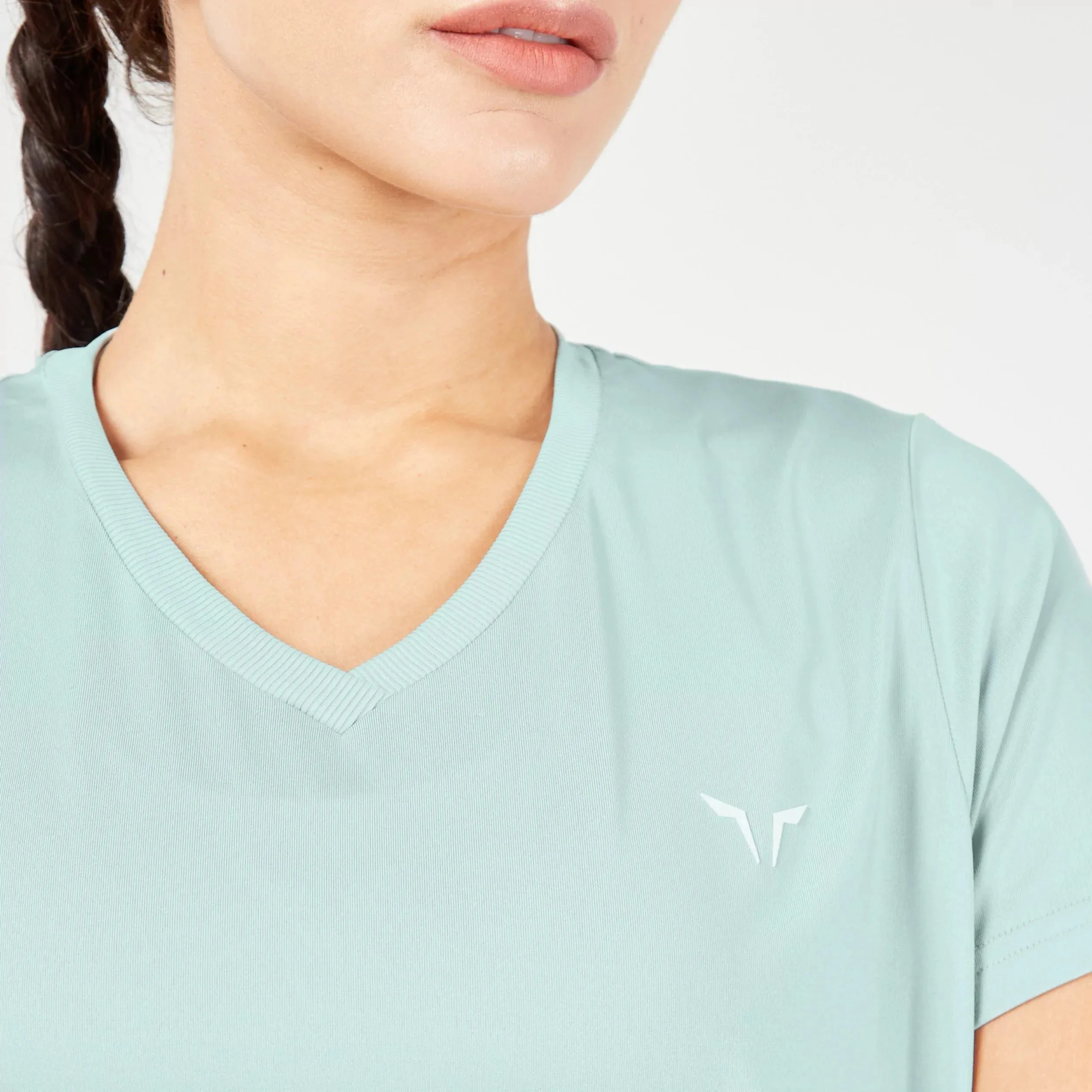 Essential V-Neck Tee - Grey Mist