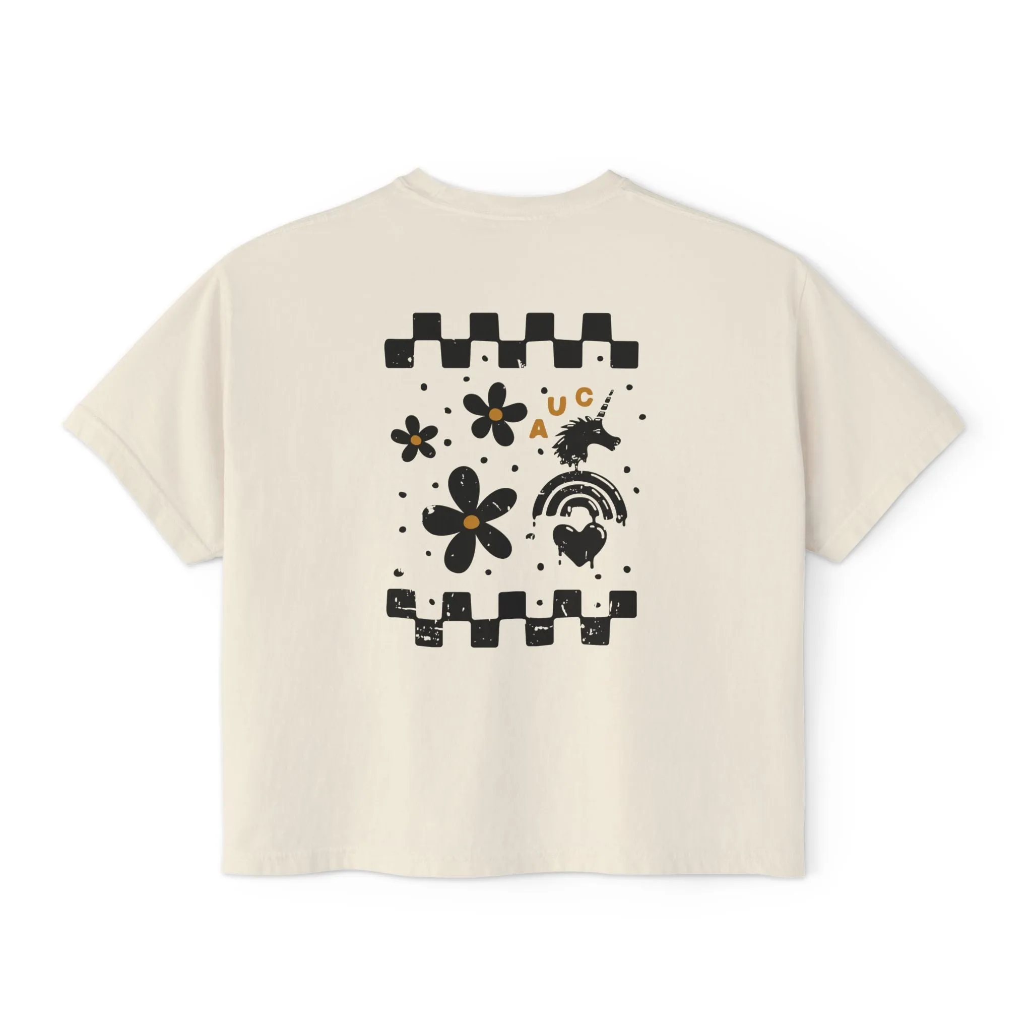 Flowers Off the Wall - Semi-Crop Boxy Tee - Women's