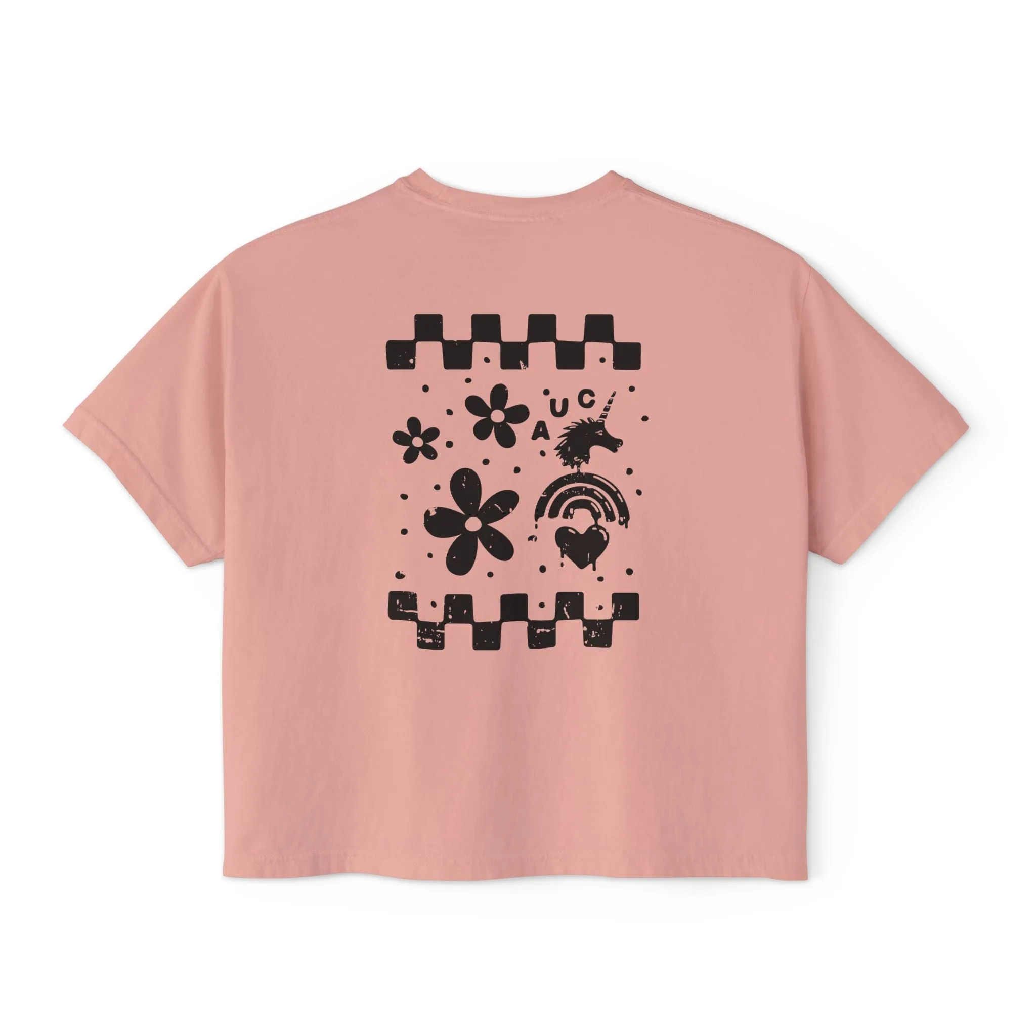 Flowers Off the Wall - Semi-Crop Boxy Tee - Women's
