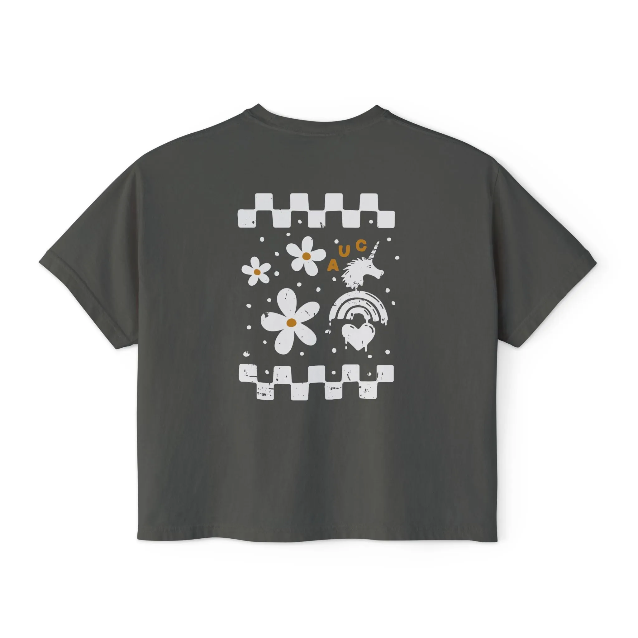Flowers Off the Wall - Semi-Crop Boxy Tee - Women's