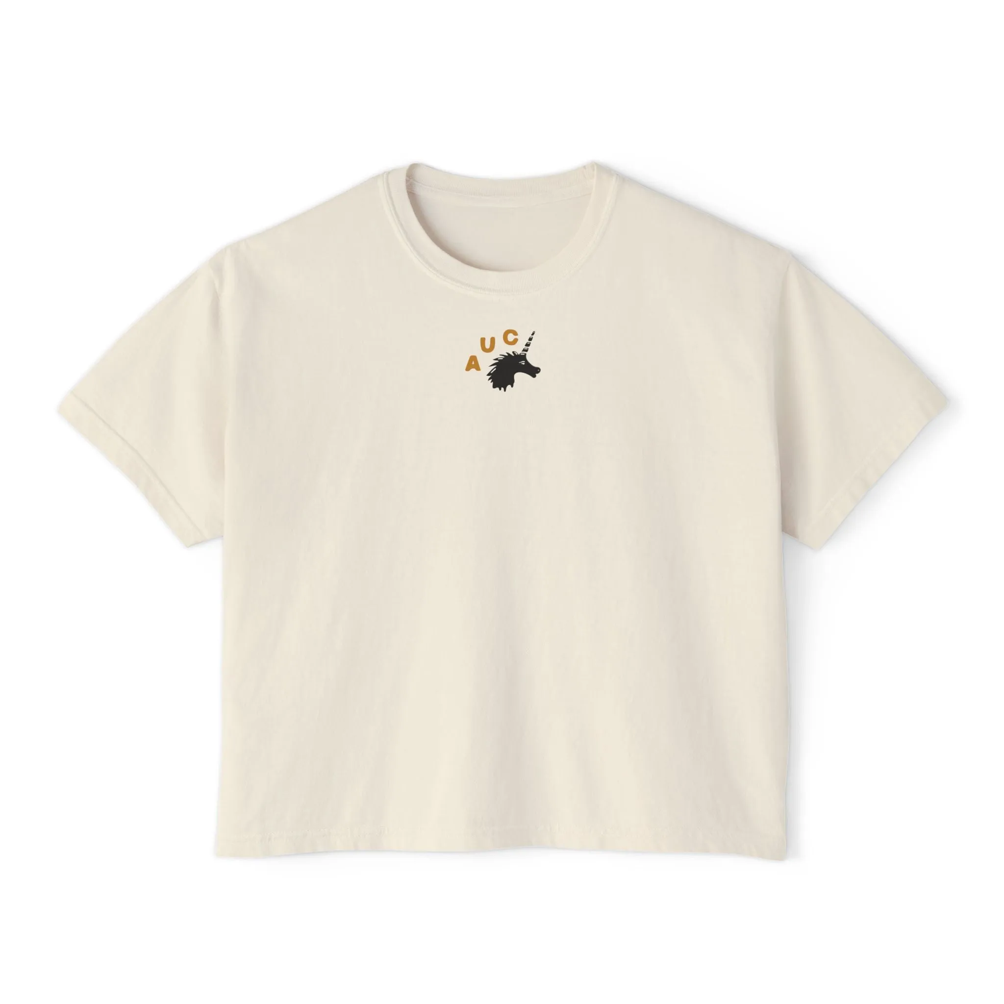 Flowers Off the Wall - Semi-Crop Boxy Tee - Women's
