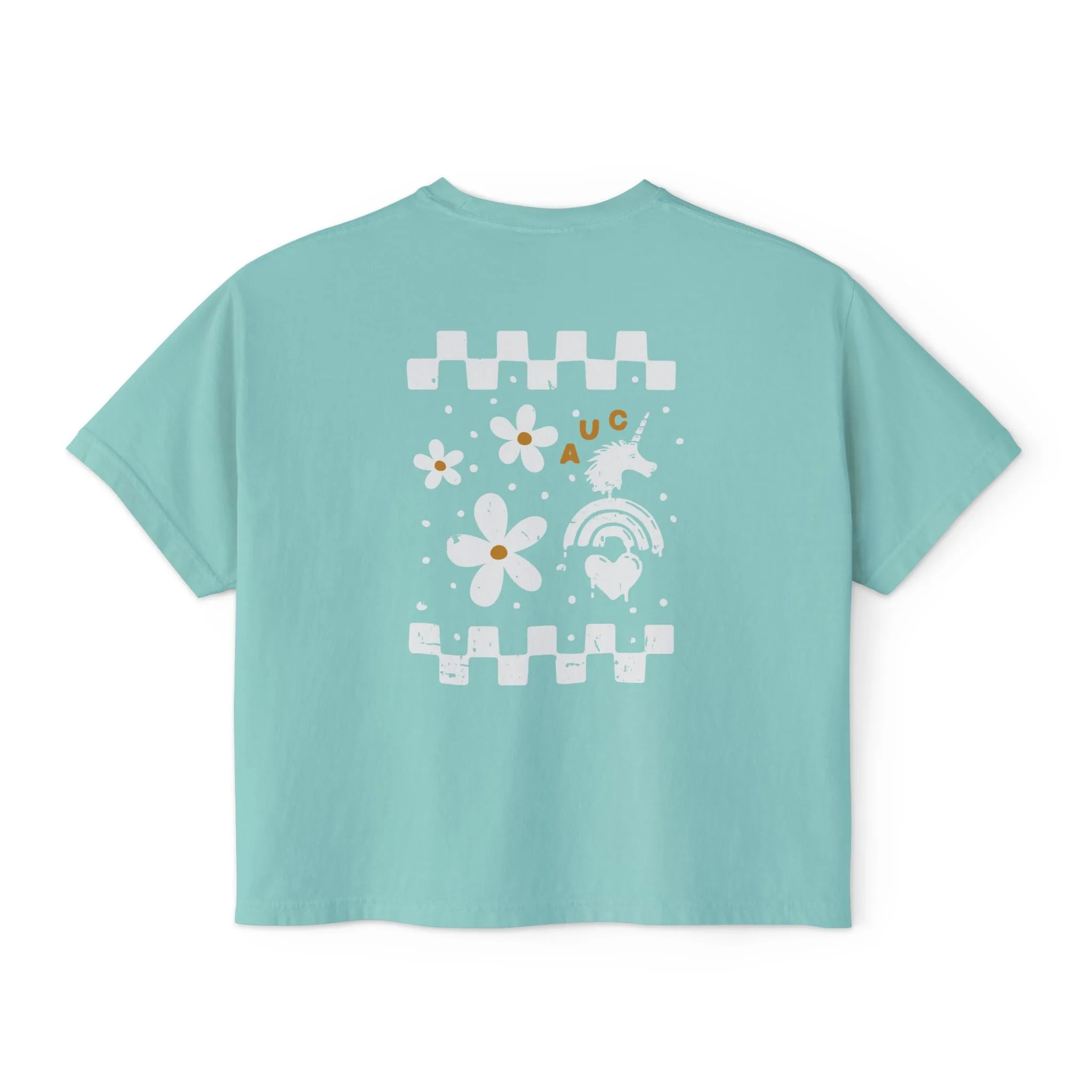 Flowers Off the Wall - Semi-Crop Boxy Tee - Women's