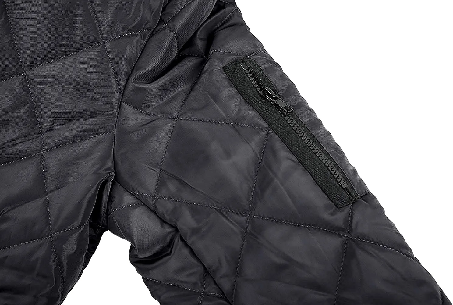Gafeng Mens Flight Bomber Diamond Quilted Jacket Lightweight Varsity Jackets Winter Warm Padded Coats Outwear