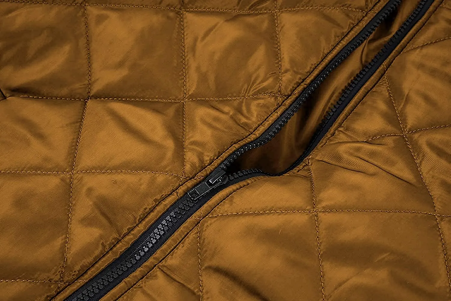 Gafeng Mens Flight Bomber Diamond Quilted Jacket Lightweight Varsity Jackets Winter Warm Padded Coats Outwear