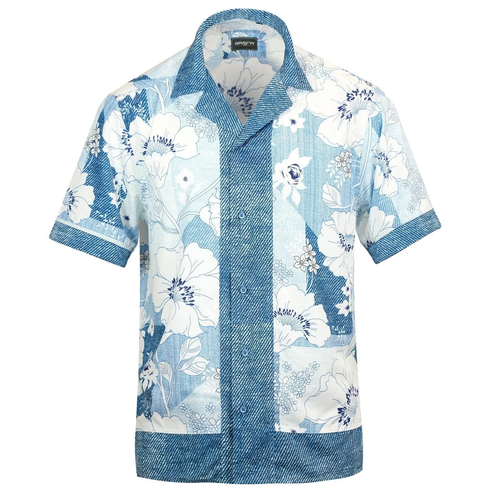 Gravity Homme Men's Weekend Shirt | Floral Denim