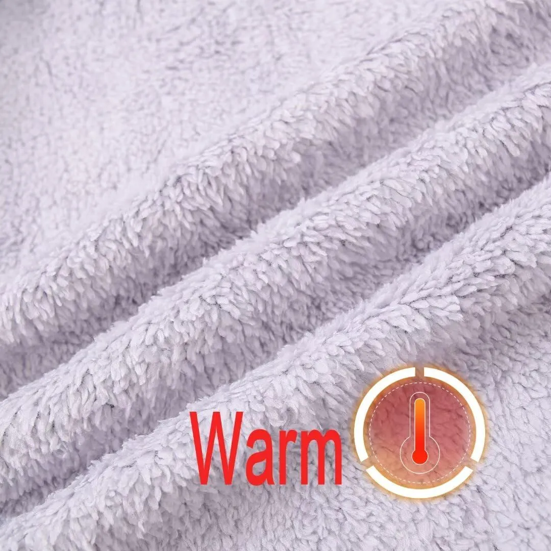 Heavyweight Sherpa Mens Zip Up Hoodie Thick Fleece Full-Zip Winter Hooded Jacket Fashion Pullover Sweatshirt