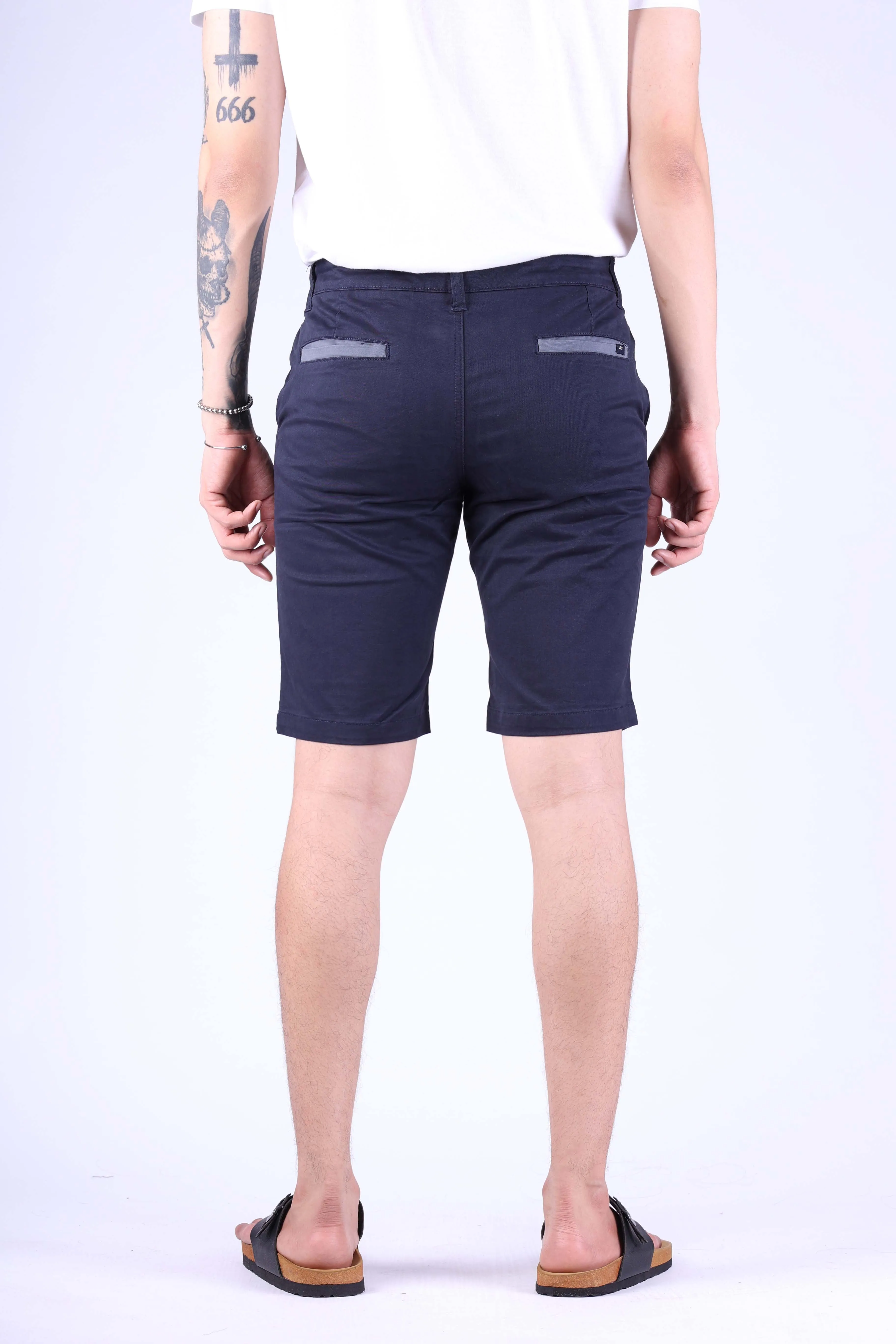 Jack Russel - Men Chino Shorts - Klassik  JS-501 Khali/ Navy