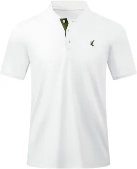 JMIERR Men's Polo Henley Shirt Moisture Wicking Quick Dry Summer Casual Short Sleeve Golf Polo T Shirts