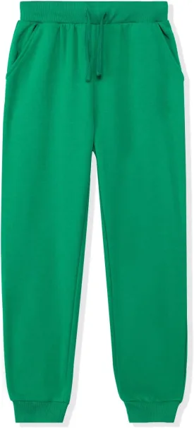 Kid Nation Kids Unisex Soft Brushed Fleece Casual Pull On Jogger Sweatpants with Pockets for Boys or Girls