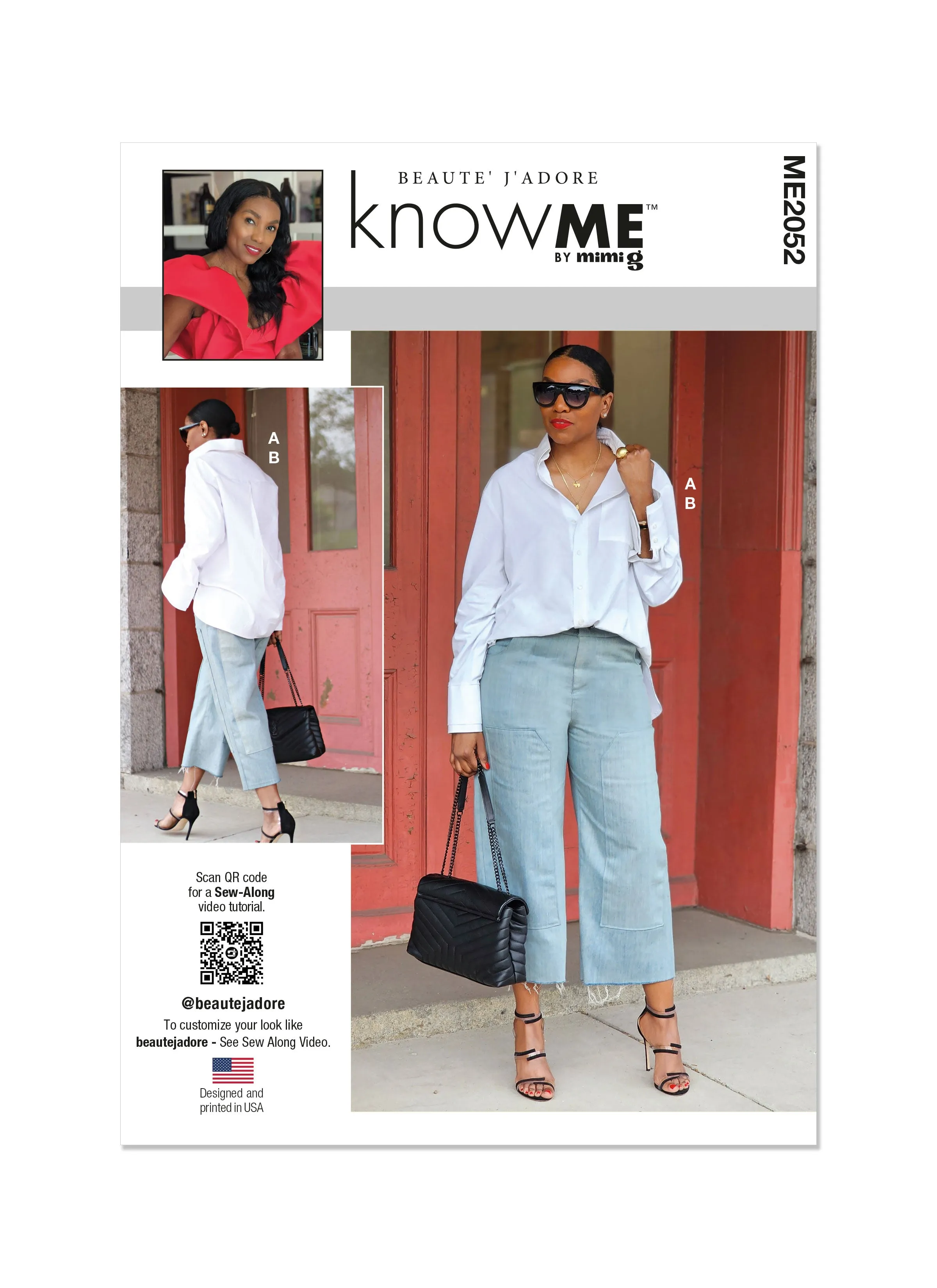 Know Me sewing pattern 2052  Shirt and Pants by Beaute' J'adore