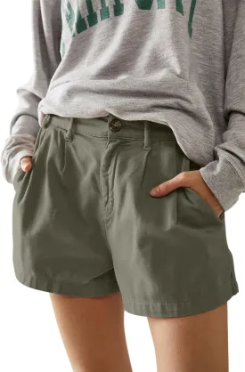 Lesore Womens Relaxed Fit Elastic Waist Casual Summer High Rise Shorts Pockets Chino Shorts Pants Trousers