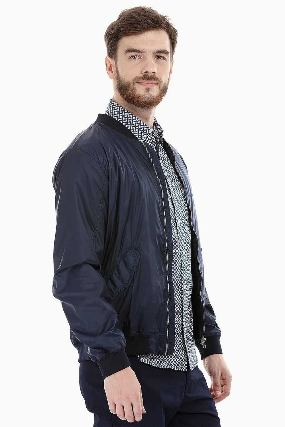 Lightweight Navy Bomber Jacket