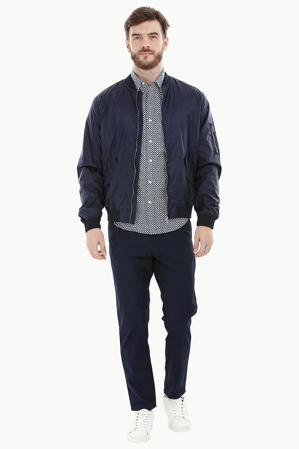 Lightweight Navy Bomber Jacket