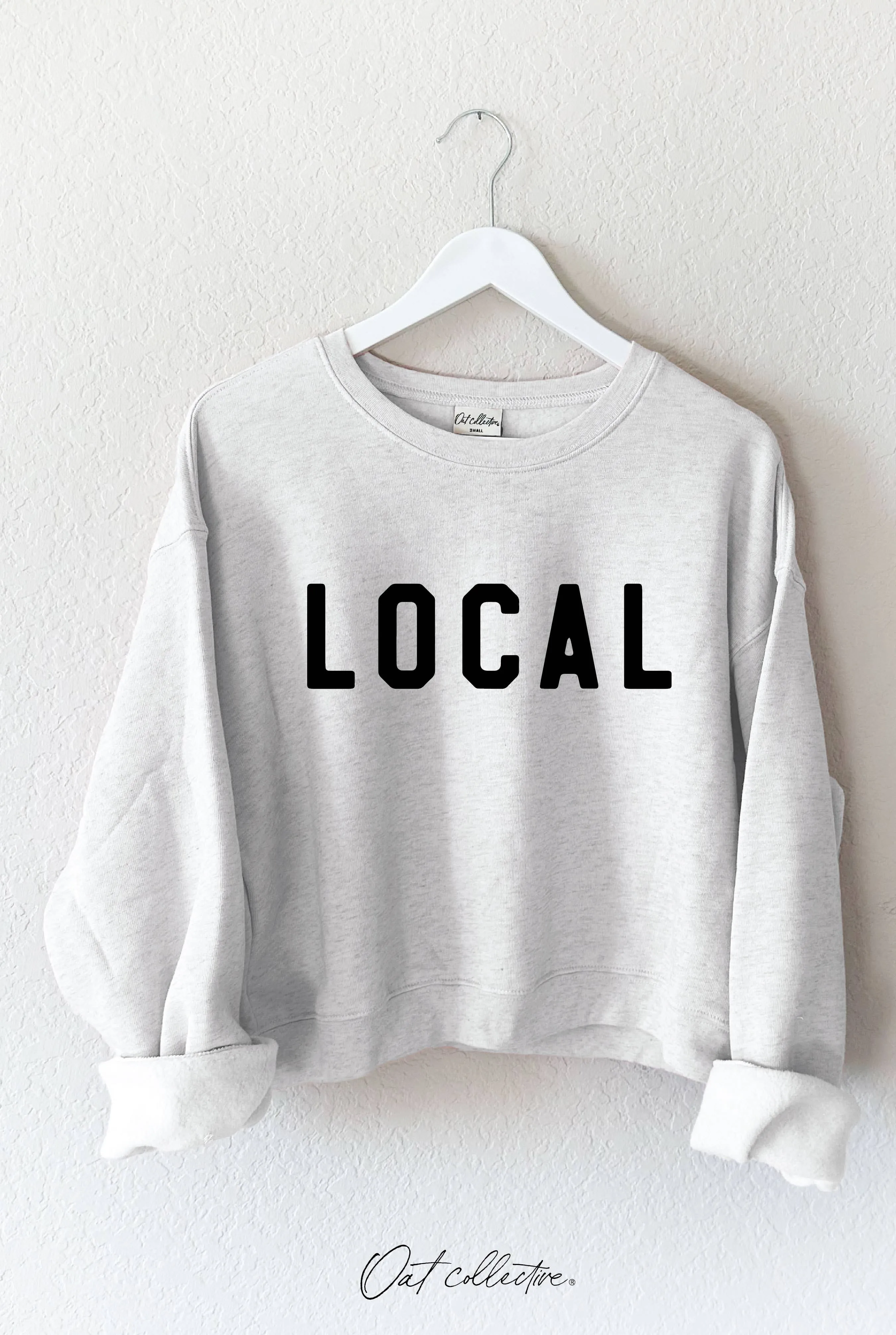 LOCAL Mid Graphic Sweatshirt: WHITE HEATHER