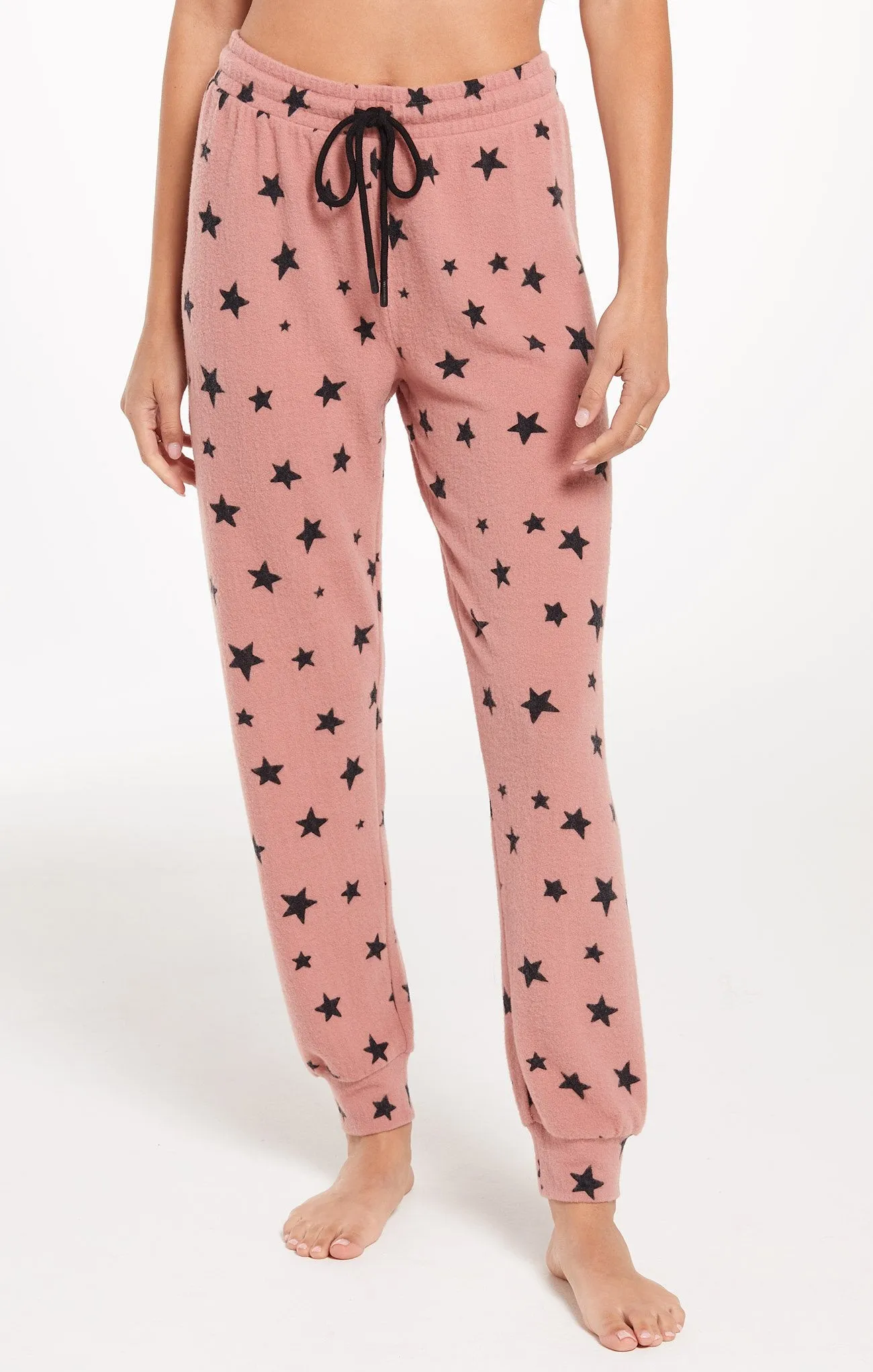 Love note star loungewear set in rose/black