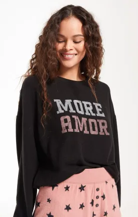 Love note star loungewear set in rose/black