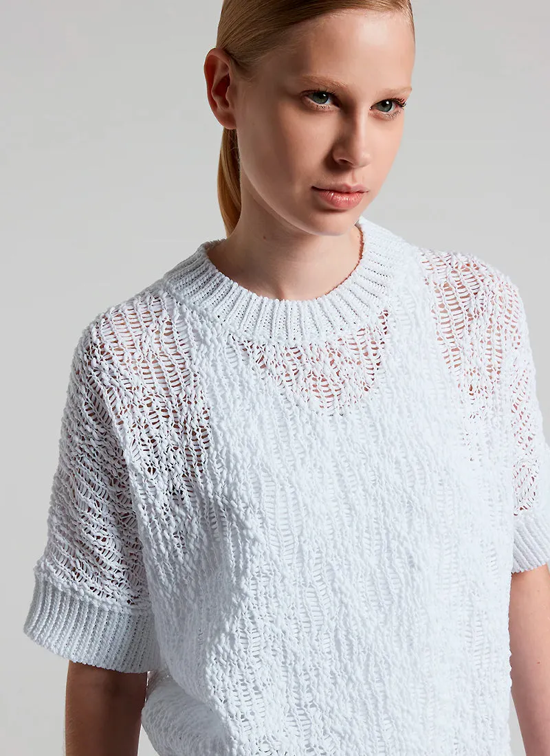 Malfilè Yarn Short Sleeve Sweater