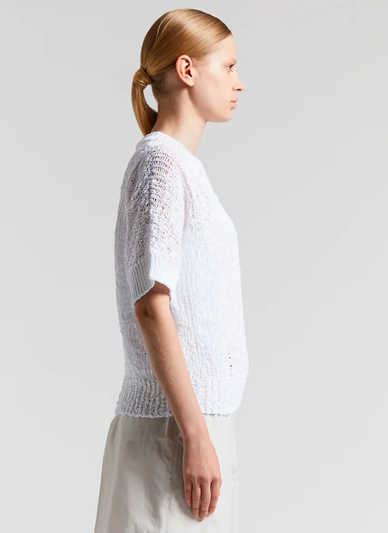 Malfilè Yarn Short Sleeve Sweater