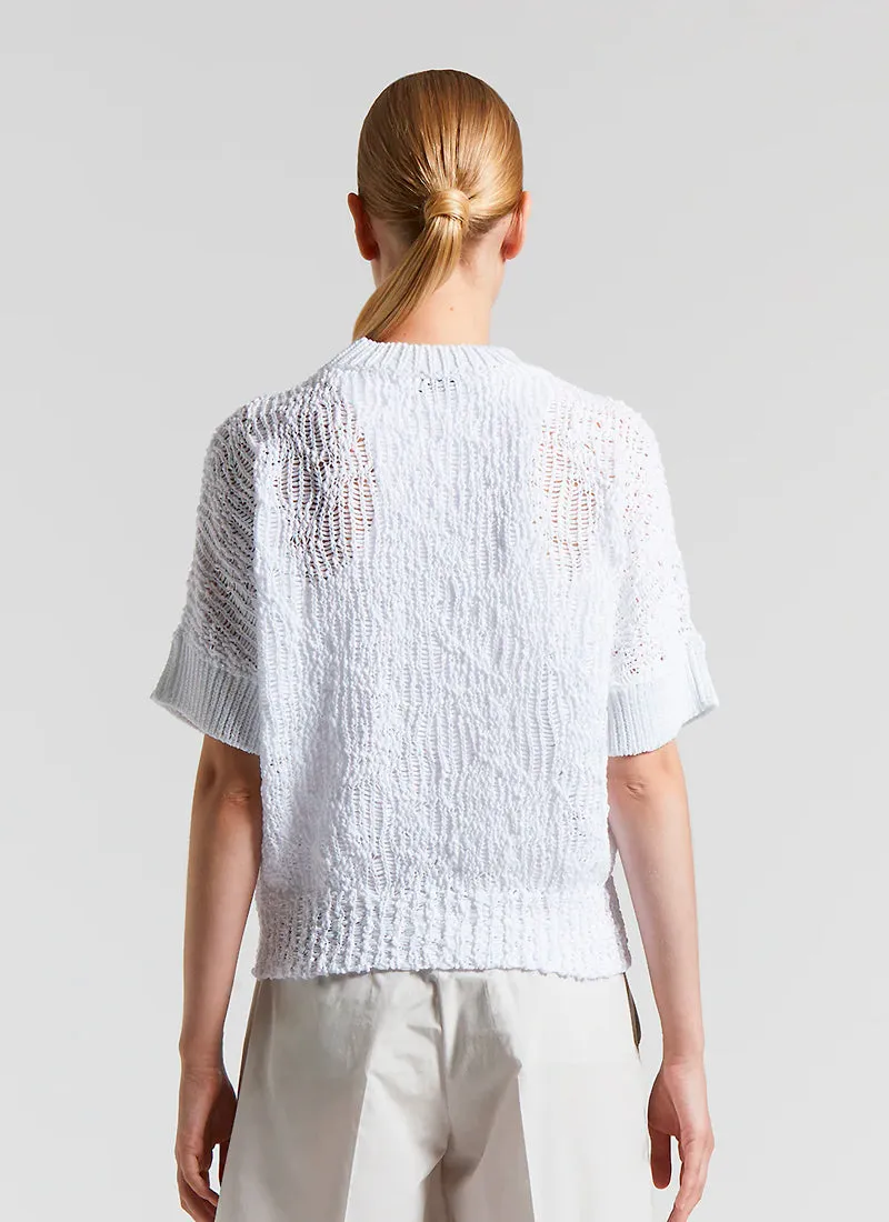 Malfilè Yarn Short Sleeve Sweater
