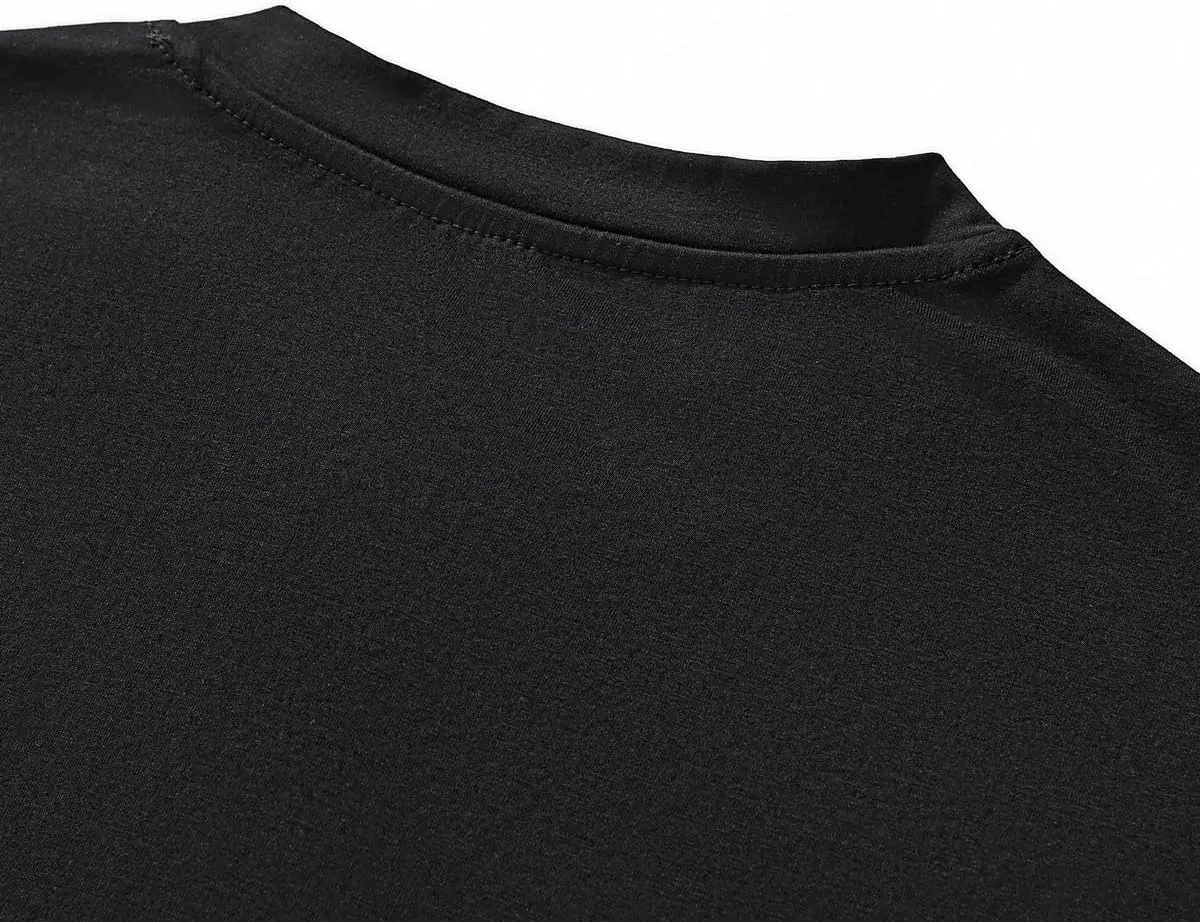 Men's Stretch Cotton Knit Warm Henley Shirt Casual Long Sleeve Top