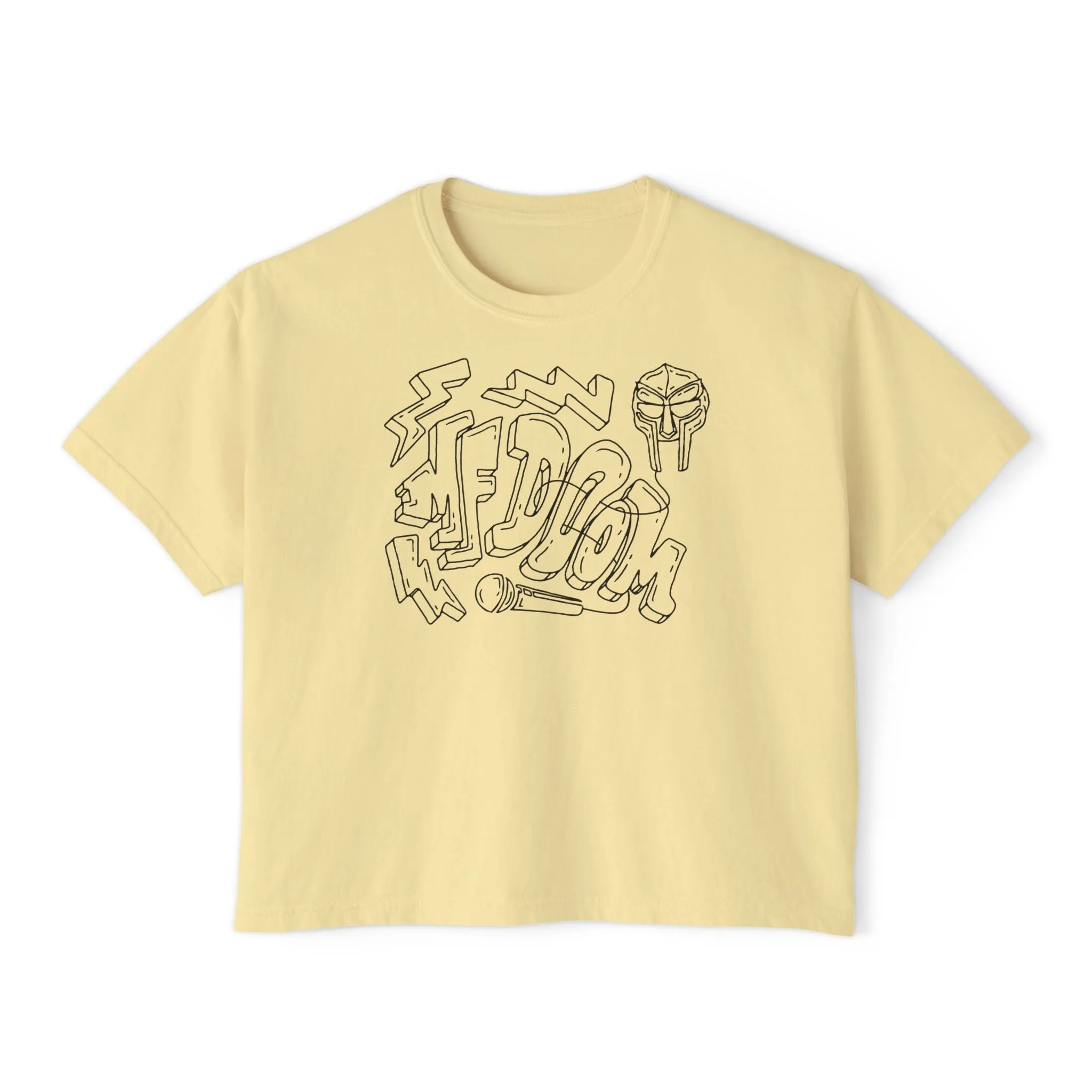 MF Doom - Semi-Crop Boxy Tee - Women's