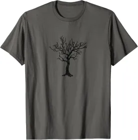 Minimalist Winter Tree Design Simple Graphic T-Shirt
