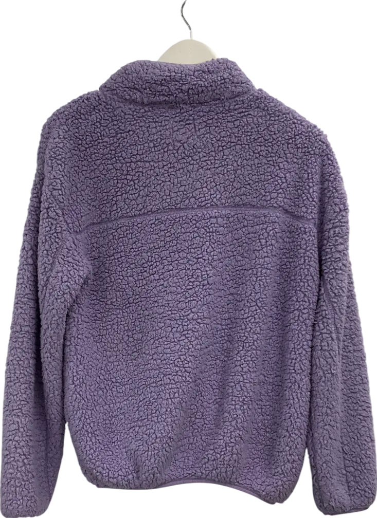 Next Purple Sherpa Pullover Fleece UK M