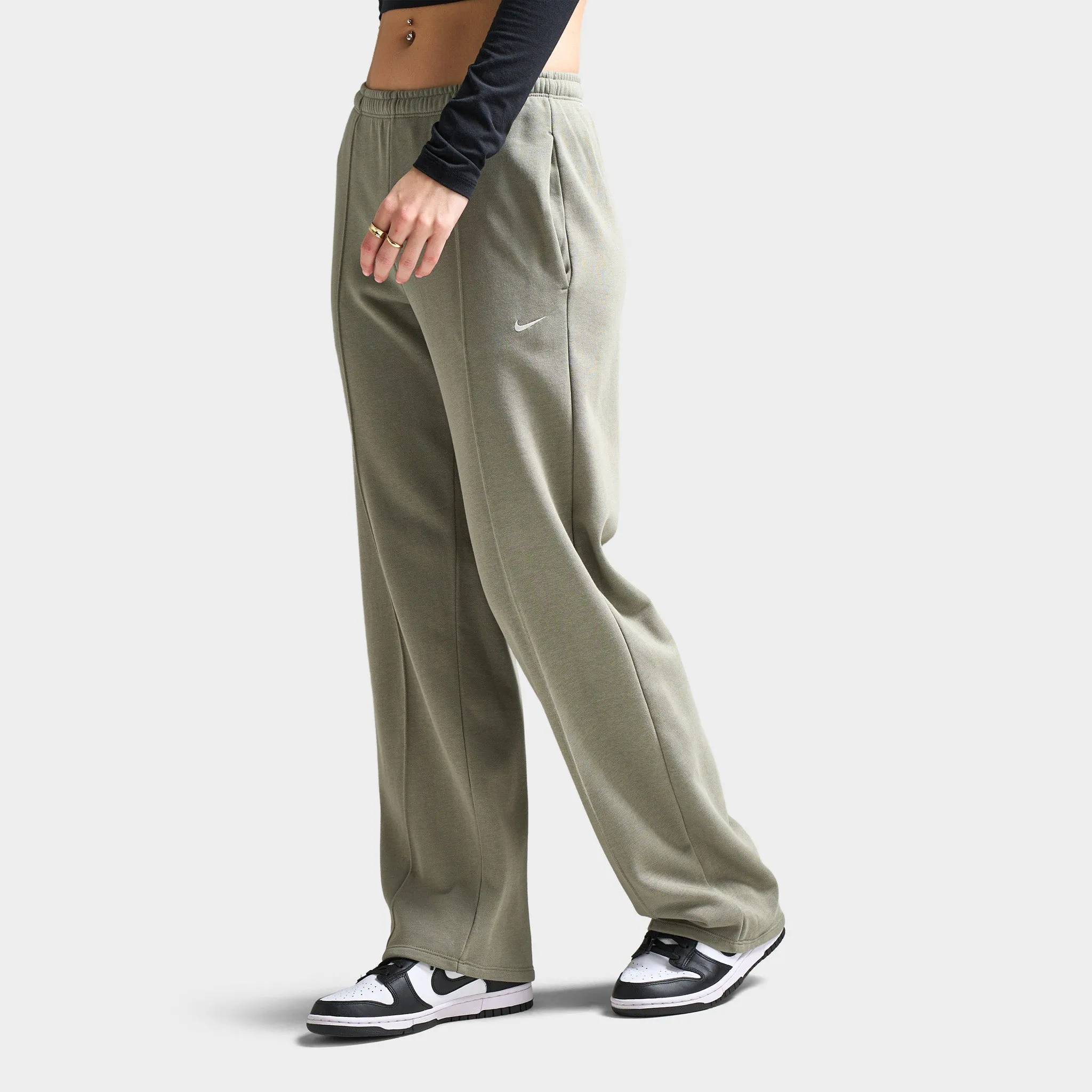 Nike Women's Mid-Rise Chill Terry Sweatpants Light Army / Sail