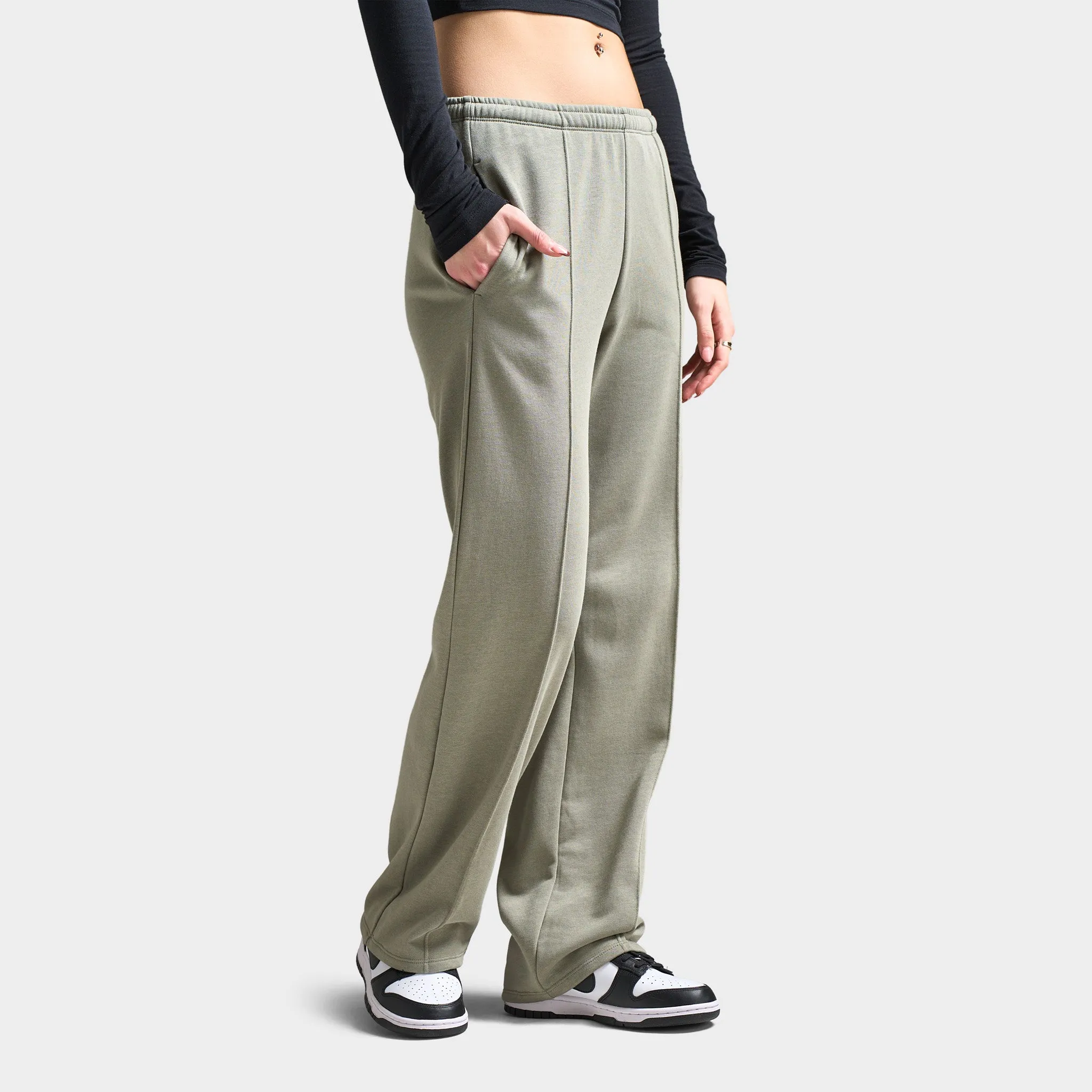 Nike Women's Mid-Rise Chill Terry Sweatpants Light Army / Sail